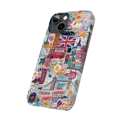 Slim London England Coquette Collage Cute Phone Case for Iphone 17 - | iPhone 16 Pro Max Case | iPhone 15 Case Iphone 14 13 12 11 10 9 8 7 - Studio40ParkLane