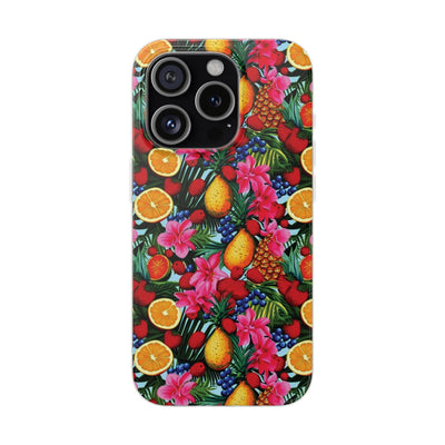 Cute Flexi Phone Cases, For Iphones and Samsung Galaxy Phones, Summer Mixed Fruit, Galaxy S23 Phone Case, Samsung S22 Case, Samsung S21, Iphone 15, Iphone 14, Iphone 13