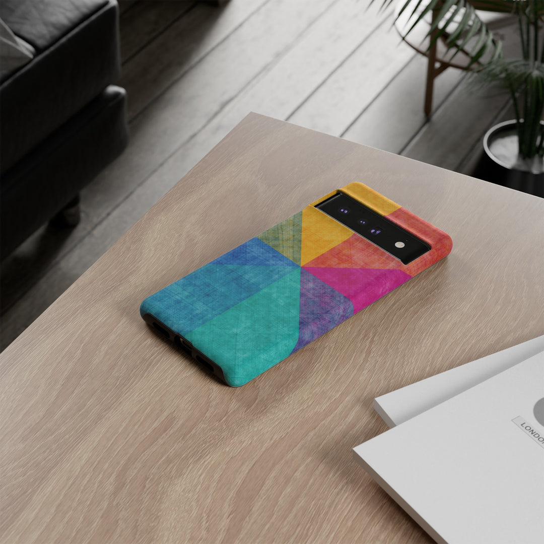 Impact Resistant, Colored Shapes, Cute Phone Cases for Samsung S24, S23, S22, S21, IPhone 15 pro Iphone 14 pro Iphone 13 IPhone 12 Iphone 11 - Studio40ParkLane