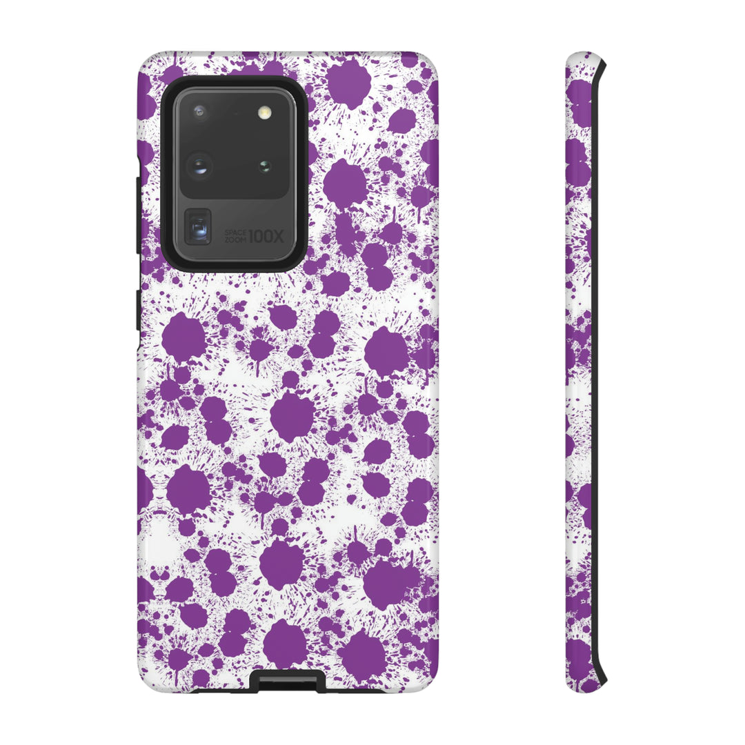 Cool Phone Case | Aesthetic Phone Case | Paint Splash Purple | For Samsung Galaxy S23, S22, S21, S20 | Luxury Double Layer | Cute - Studio40ParkLane