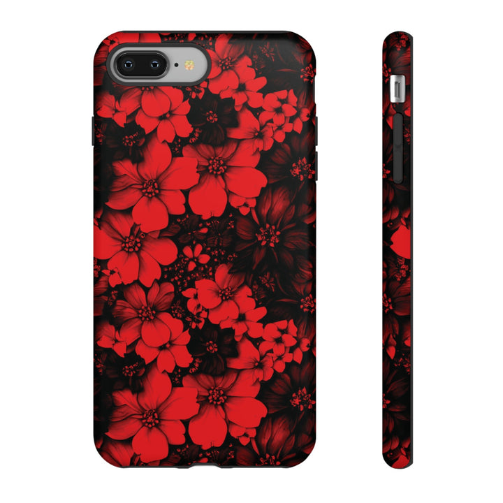 Cute IPhone Case | Red Black Flowers, iPhone 15 Case | iPhone 15 Pro Case, Iphone 14 Case, Iphone 14 Pro Max Case, Protective Iphone Case - Studio40ParkLane