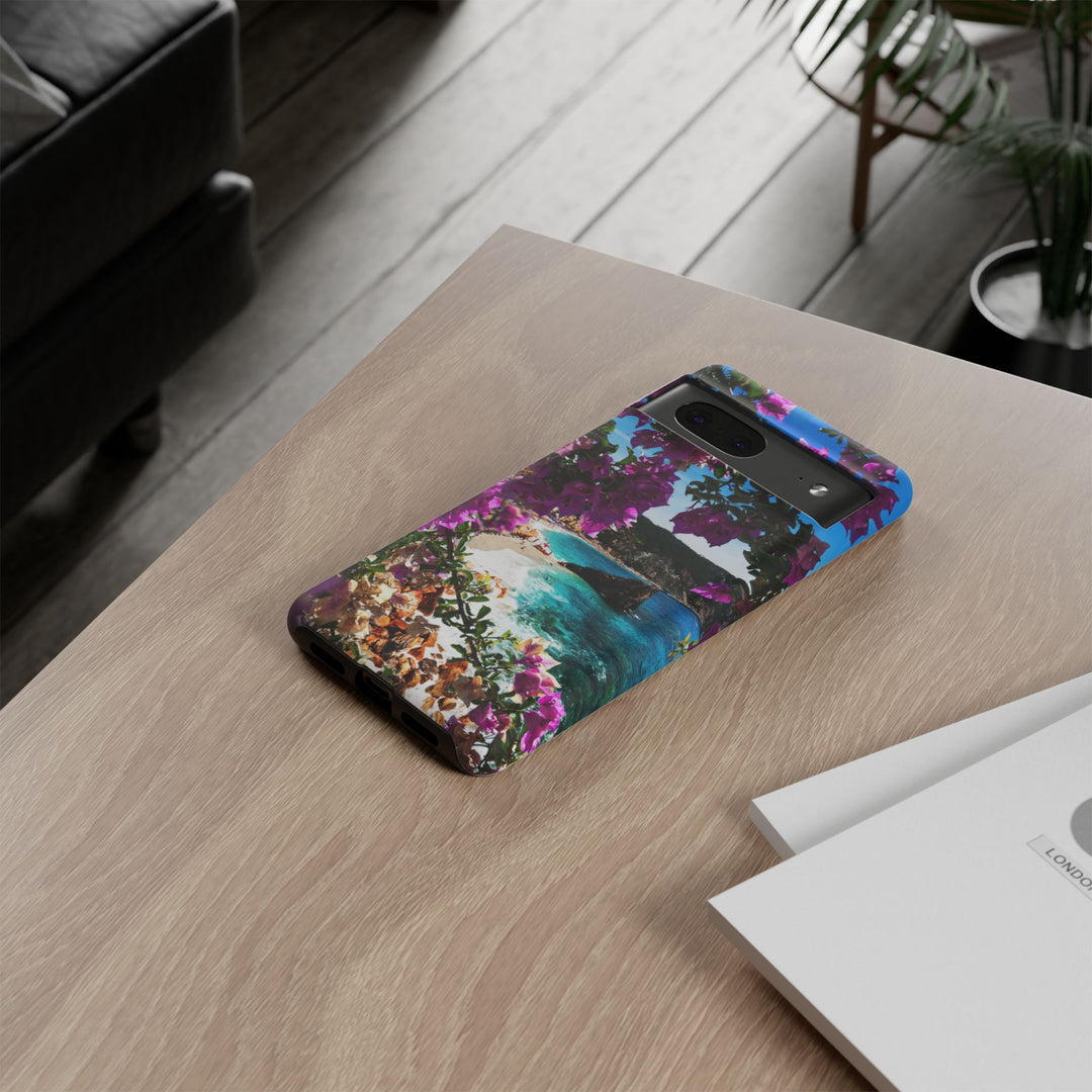 Impact Resistant, Bougainvillea Seaview, Cute Phone Cases for Samsung S24, S23, S22, S21, IPhone 15 pro Iphone 14 pro Iphone 13 IPhone 12 Iphone 11 - Studio40ParkLane