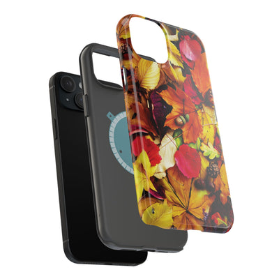 Aesthetic Tough Magsafe Fall Leaves Foliage Phone Case - For iPhone 17 Pro Max iPhone 16 Pro iPhone 15 Iphone 14 Plus 13 Pro 12 11 10 - Studio40ParkLane