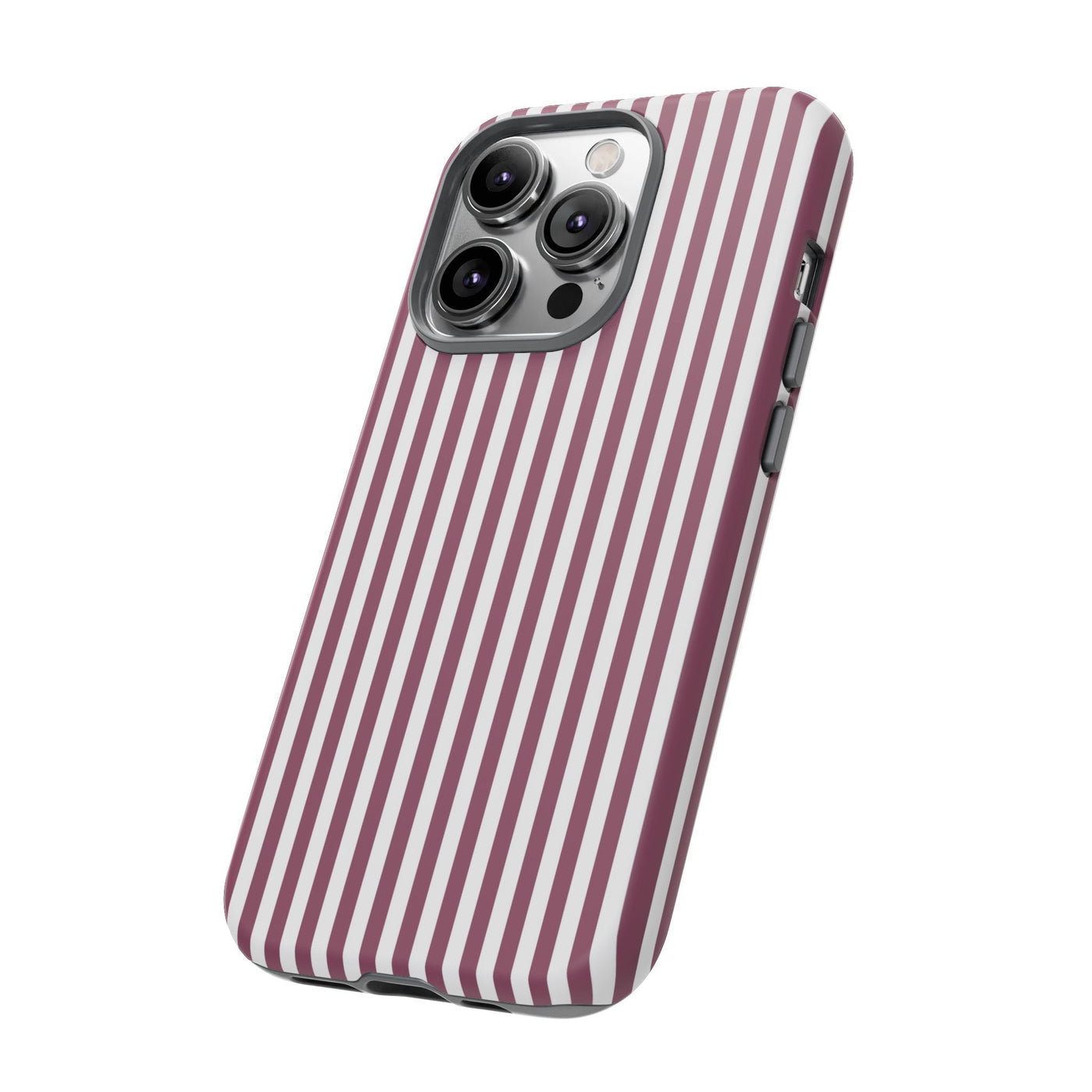 Tough Premium Old Claret Stripes Phone Case Gift for Her - For Apple iPhone 16 Pro Max 16e iPhone 15 Pro iPhone Iphone 14 Plus 13 Pro 12 SE XR - Studio40ParkLane