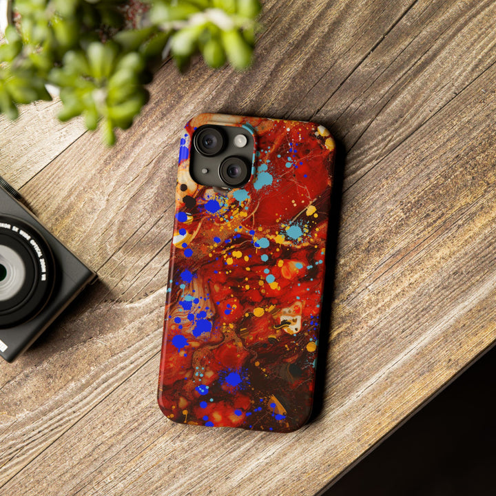 Slim Cute Phone Cases for Iphone - | iPhone 15 Case | iPhone 15 Pro Max Case, Iphone 14 Case, Iphone 14 Pro Max, Iphone 13, Fall Marble Paint Splash - Studio40ParkLane