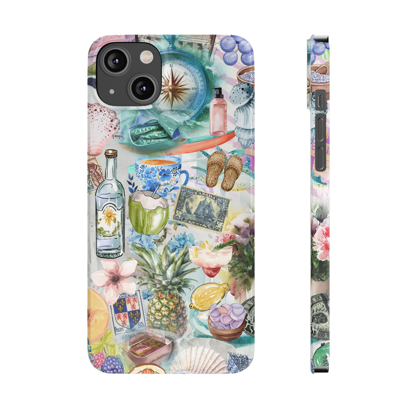 Travel Coquette Collage Slim Cute Phone Cases for Iphone  | iPhone 15 Case | iPhone 15 Pro Max Case, Iphone 14, Iphone 14 Pro Max, Iphone 13