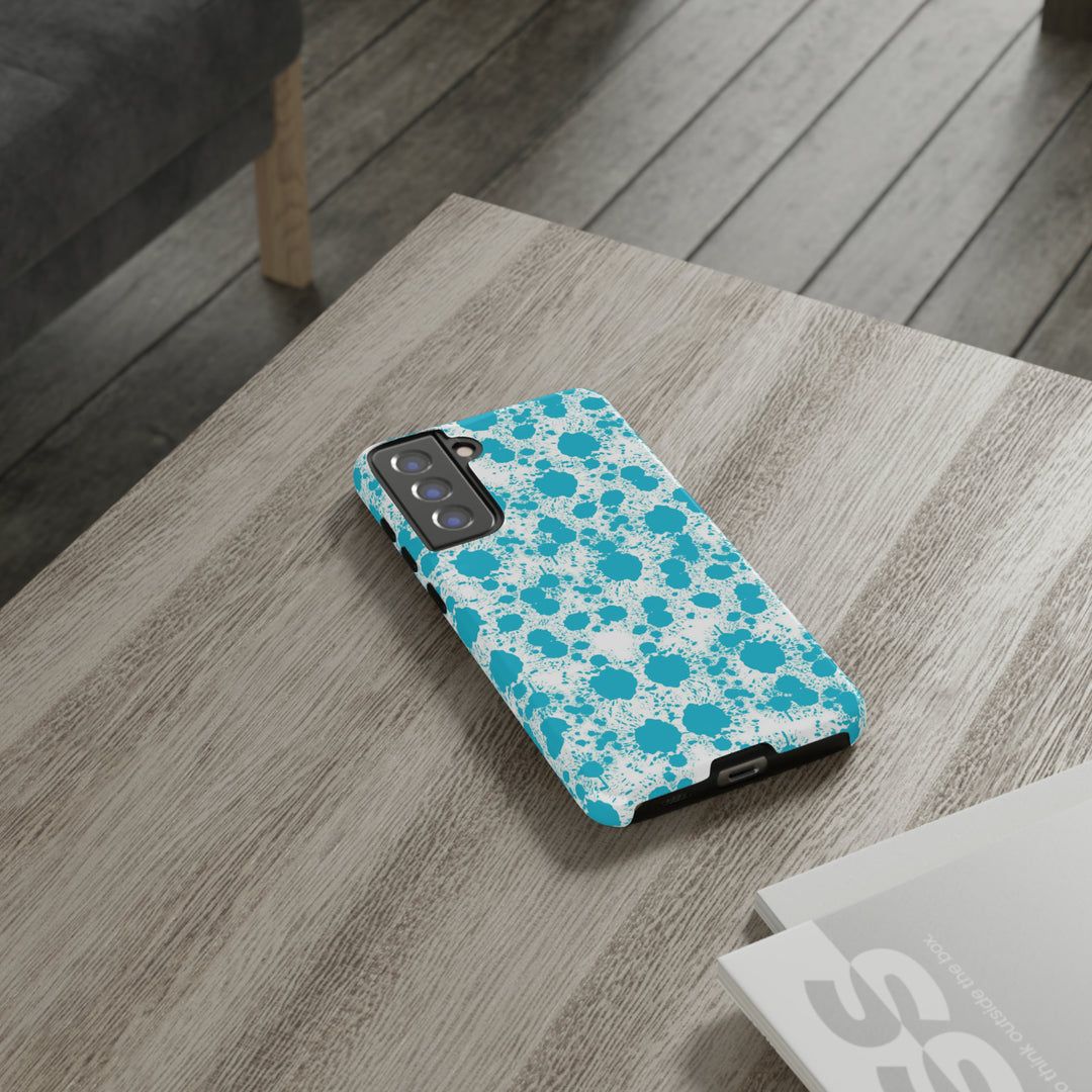 Cute Samsung Phone Case | Aesthetic Samsung Phone Case | Paint Splash Light Blue | Galaxy S23, S22, S21, S20 | Luxury Double Layer | Cool - Studio40ParkLane