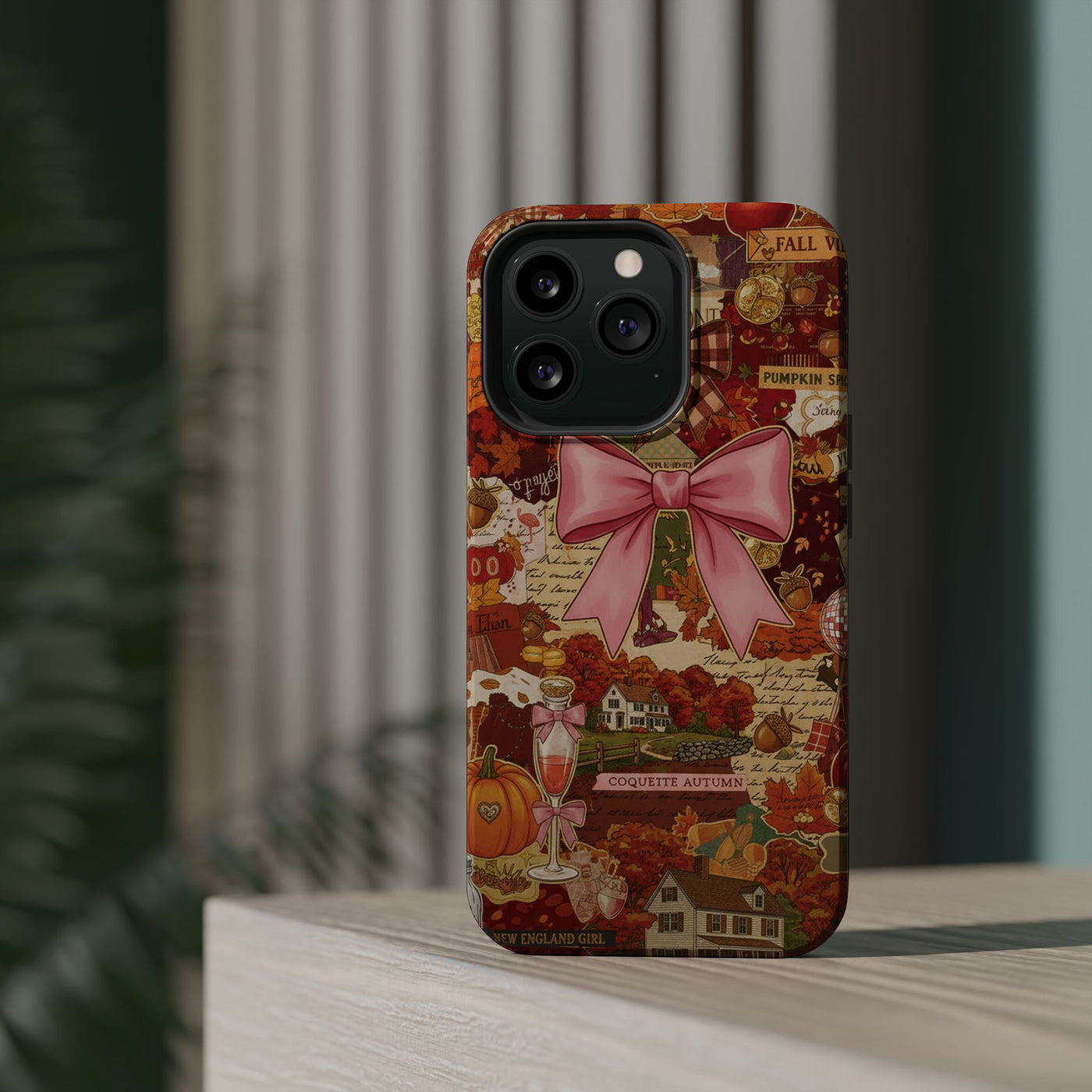 New England Fall Coquette Collage Tough Magsafe Cute Phone Cases for Iphone | iPhone 15 Pro Max Case, Iphone 14, Iphone 14 13 12 11 10 9 8 7 - Studio40ParkLane