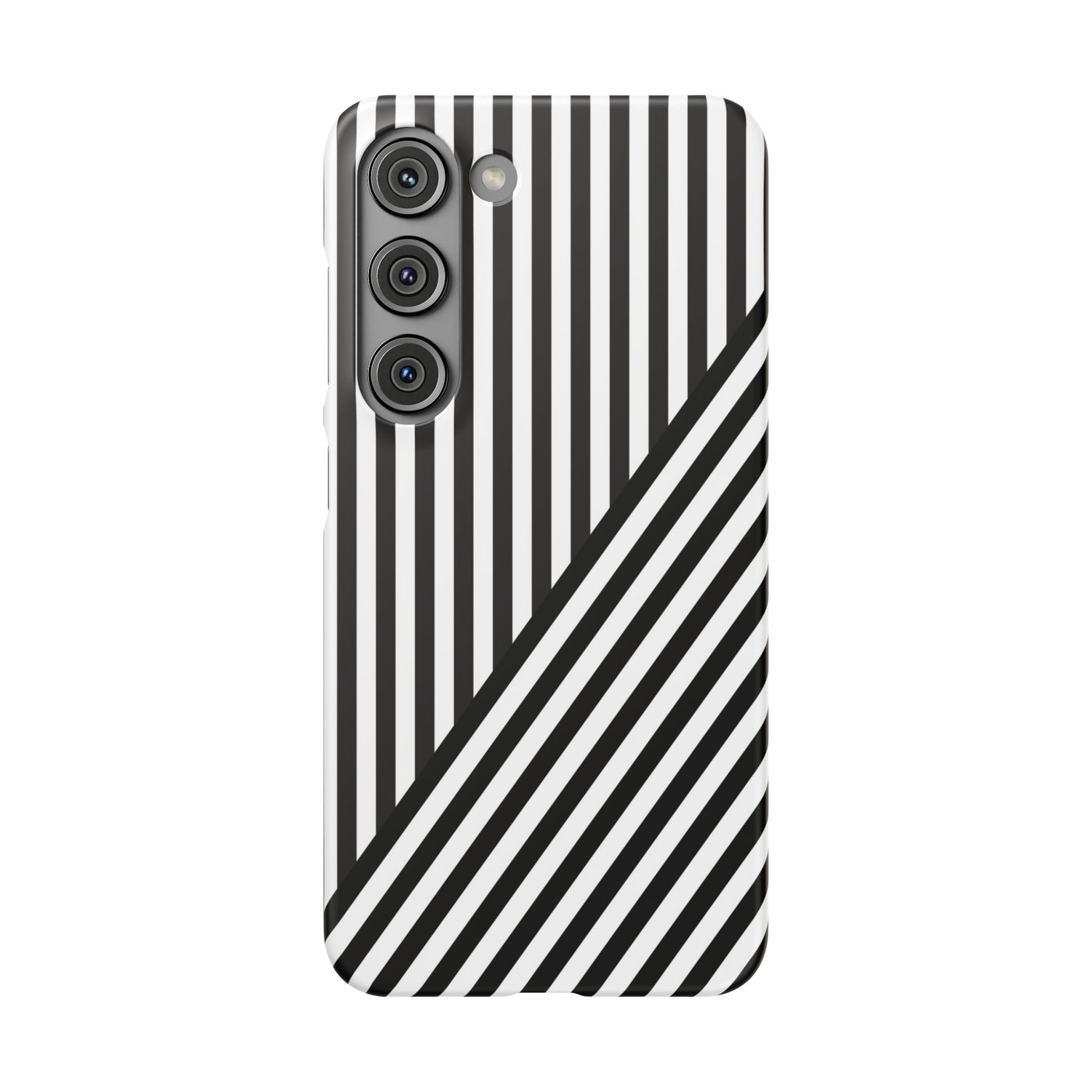 Aesthetic Black White Stripes Cute Phone Case Sleek Snap - For iPhone 17 Pro Max iPhone 16 Pro iPhone 15 Iphone 14 Plus 13 Pro 12 11 10 Gift - Studio40ParkLane