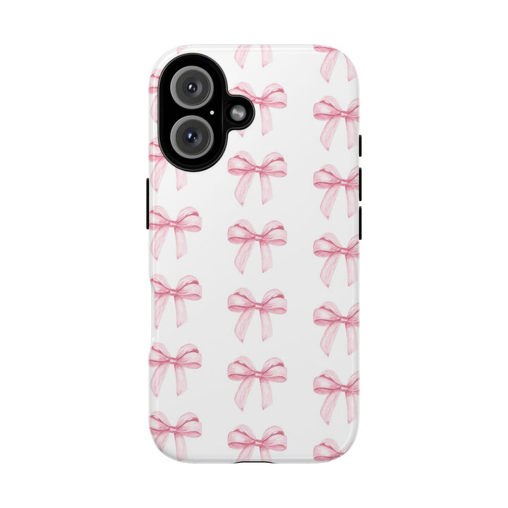 Pink Bows Cute Phone Case, for IPhone 16 Pro Max | Iphone 15, Iphone 14, IPhone 13 Case, 11 8 7, Samsung Galaxy S24, S23, S22, S21, 2 Layer Protection - Studio40ParkLane