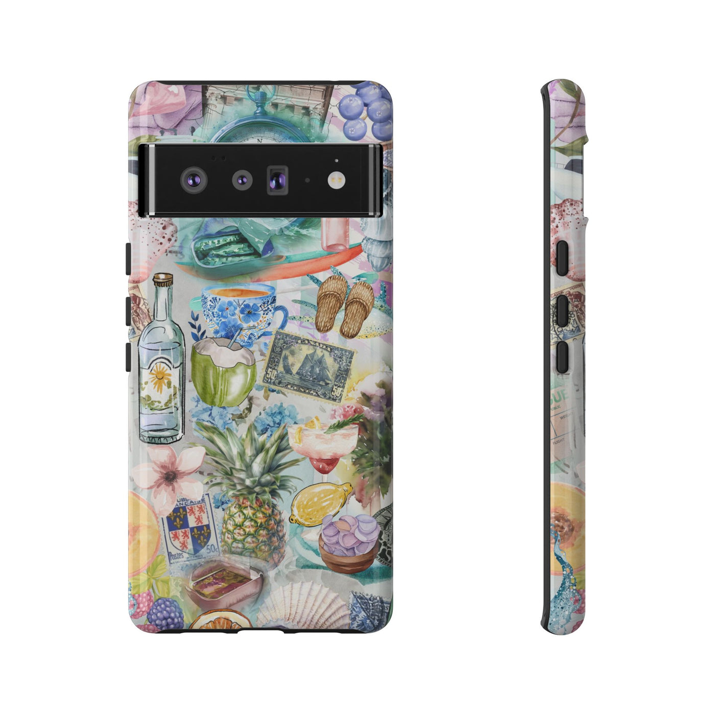 Impact Resistant, Travel Coquette Collage, Cute Phone Cases for Samsung S24, S23, S22, S21, IPhone 15 pro Iphone 14 pro Iphone 13 IPhone 12 Iphone 11