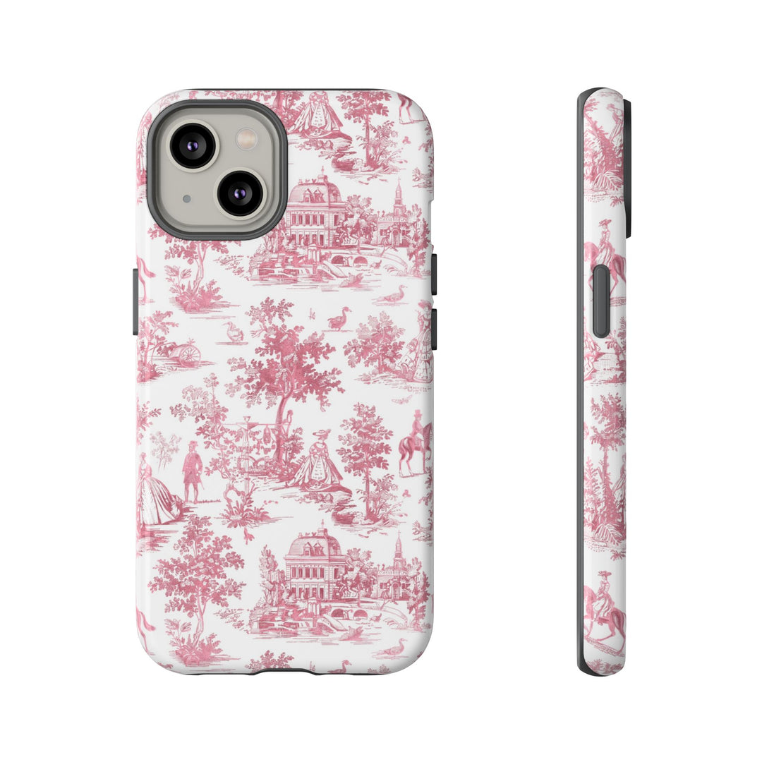 Premium Tough French Toile Gift for Her Cute Phone Cases for Samsung S25, S24, S23, S22, S21 Iphone, 16, 15, 14, 13, 12 Plus Max Pro Ultra - Studio40ParkLane