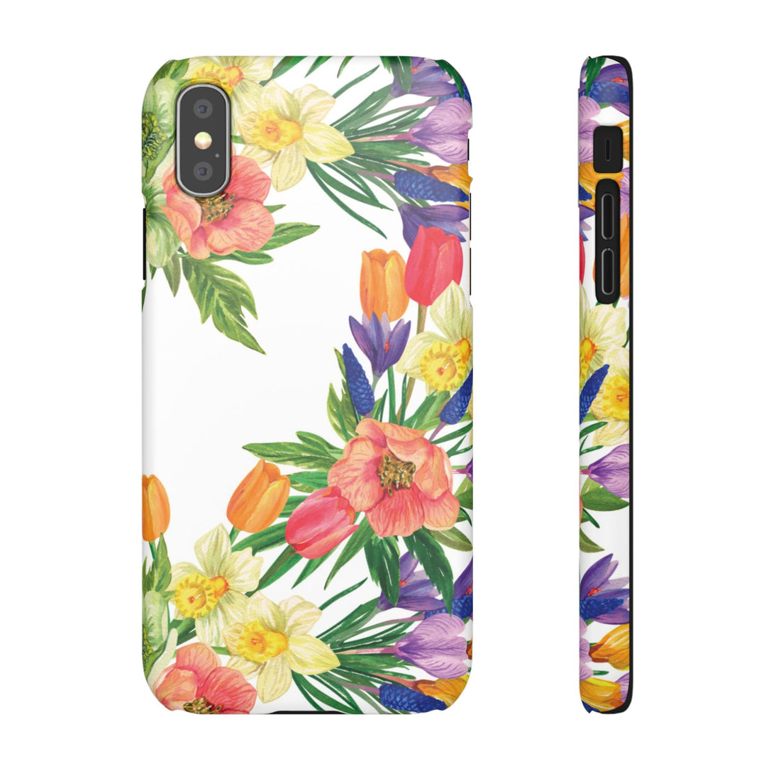 Sleek Snap Spring Summer Flowers Cute Phone Case for iPhone 16 15 14 13 12 11 X Xs Max Xr Pro Plus Samsung Galaxy S24 S23 S22 S21 S20 Ultra