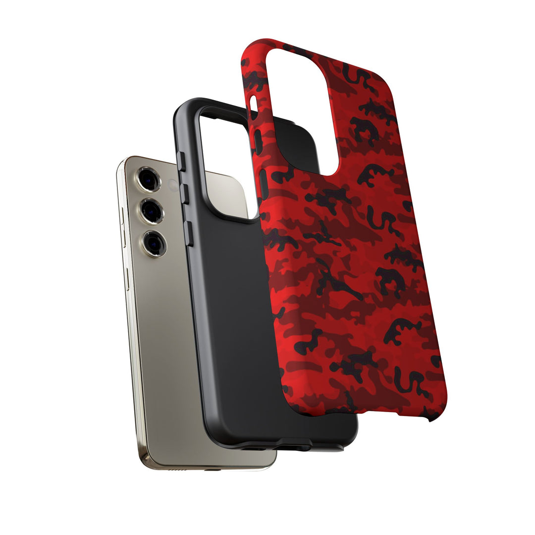 Impact Resistant, Red Camo Camouflage, Cute Phone Cases for Samsung S24, S23, S22, S21, IPhone 15 pro Iphone 14 pro Iphone 13 IPhone 12 Iphone 11 - Studio40ParkLane