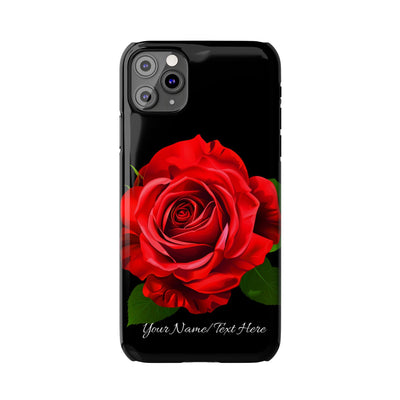 Custom Personalized Red Rose Flowers Gift for Her Cute Phone Cases for Iphone 16 Pro Max | iPhone 15 Case | iPhone 15 Pro Max Case, Iphone 14, Iphone 14 Pro Max, Iphone 13 12 11 8 7