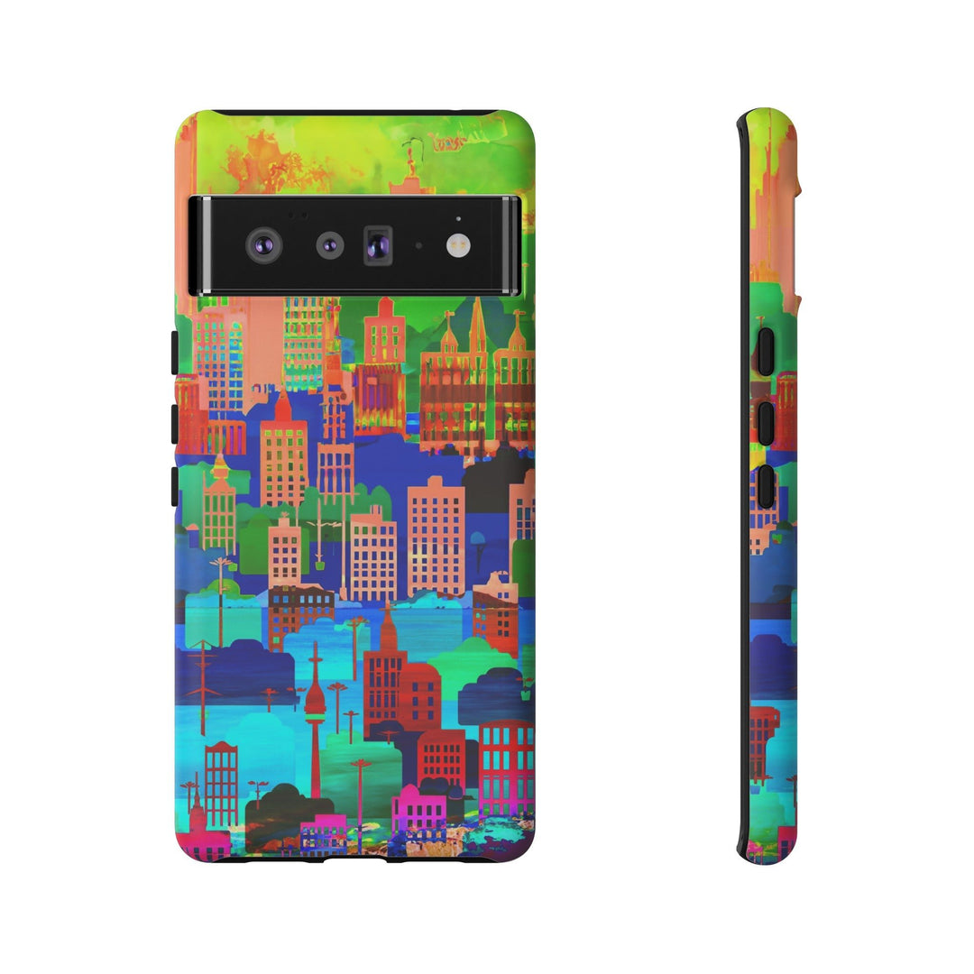 Cute Samsung Case | Cool Iphone Case | Summer City Skyline, Samsung S24, S23, S22, S21, IPhone 15 Case | Iphone 14 Case, Iphone 13 Case - Studio40ParkLane