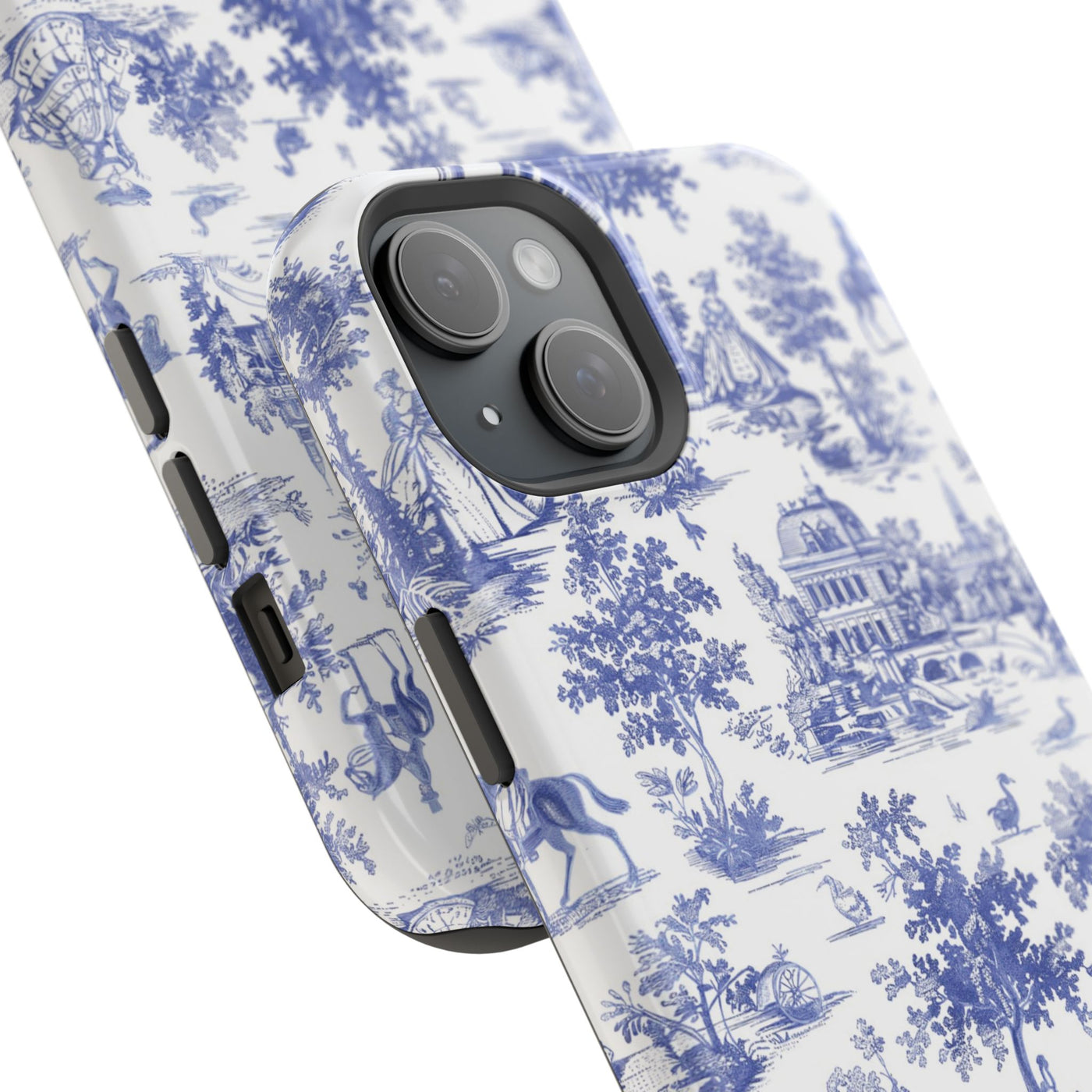 French Blue Toile Magsafe Cute Phone Case for Iphone Gift for Her,  | iPhone 15 Case | iPhone 15 Pro Max Case, Iphone 14, Iphone 14 Pro Max, Iphone 13, Iphone 16