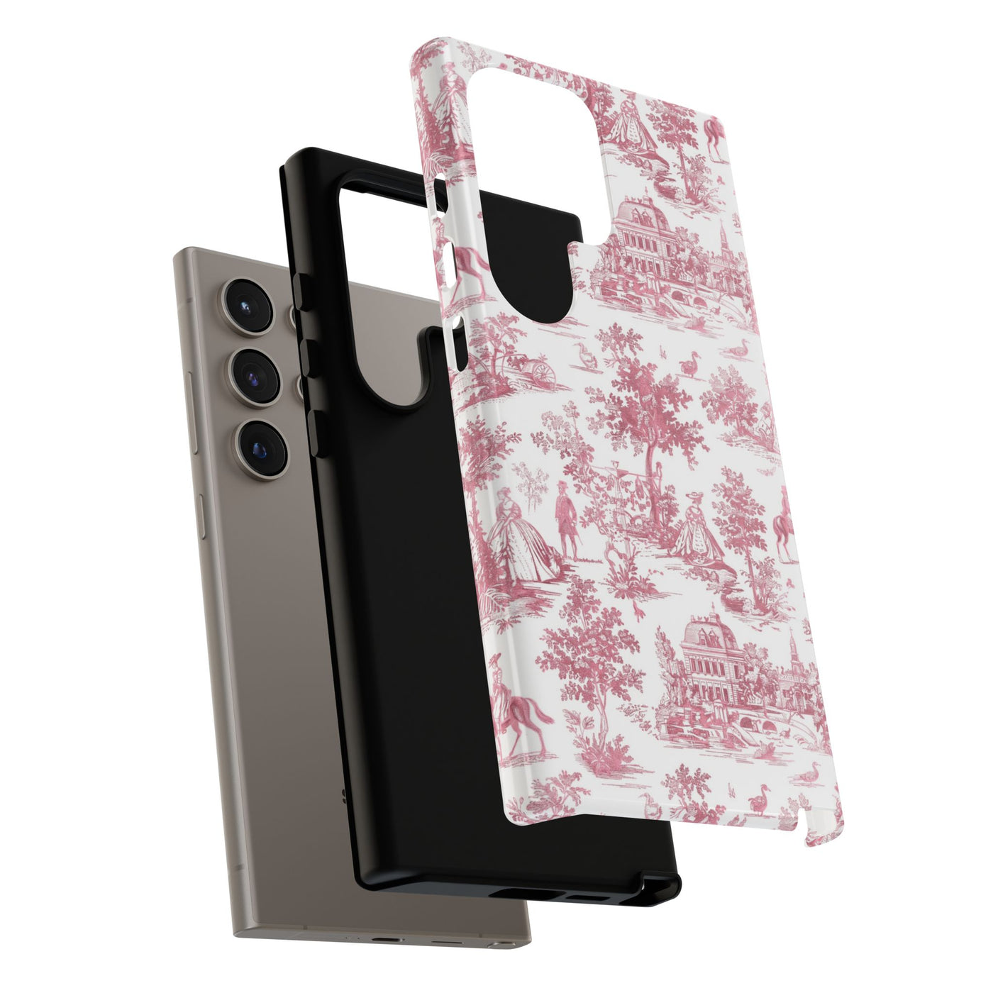 Premium Tough French Toile Gift for Her Cute Phone Cases for Samsung S25, S24, S23, S22, S21 Iphone, 16, 15, 14, 13, 12 Plus Max Pro Ultra - Studio40ParkLane