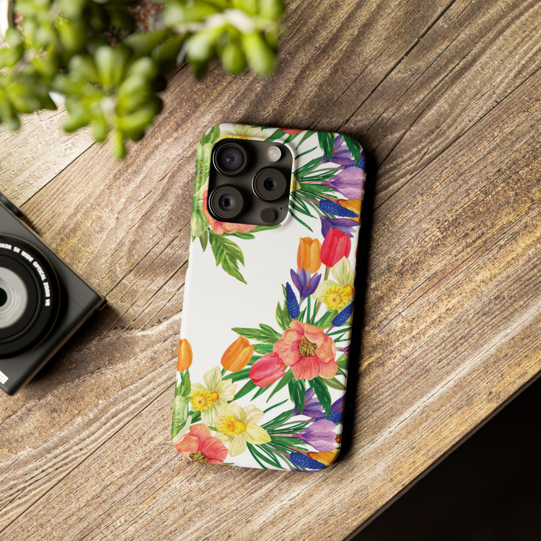 Slim Spring Flowers Gift for Her Cute Phone Cases for Iphone 16 Pro Max | iPhone 15 Case | iPhone 15 Pro Max Case, Iphone 14, 13, 12, 11, 10, 8, 7 - Studio40ParkLane