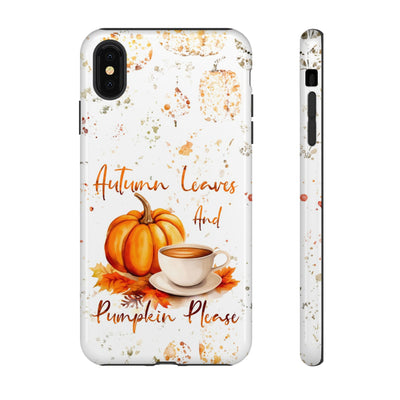 Impact Resistant, Fall Leaves Pumpkin Pie, Cute Phone Cases for Samsung S24, S23, S22, S21, IPhone 15 pro Iphone 14 pro Iphone 13 IPhone 12 Iphone 11