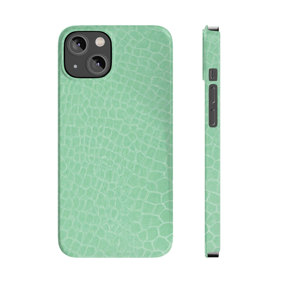 Slim Non Leather Mint Color Pattern Gift for Her Cute Phone Cases for Iphone 16 Pro Max | iPhone 15 Case | iPhone 15 Pro Max Case, Iphone 14, 13, 12, 11, 10, 8, 7 - Studio40ParkLane
