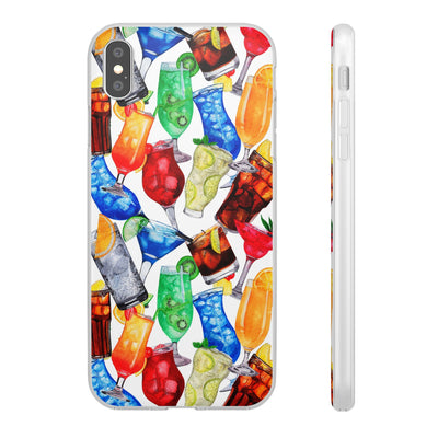 Cute Flexi Phone Cases, For Iphones and Samsung Galaxy Phones, Tropical Summer Fruit Cocktails, Galaxy S23 Phone Case, Samsung S22 Case, Samsung S21, Iphone 15, Iphone 14, Iphone 13