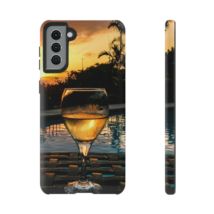 Samsung Galaxy Phone Case | Galaxy S23, S22, S21, S20 | Luxury Case Double Layered | Impact Resistant | Fashionable - Wine Glass 1 - Studio40ParkLane