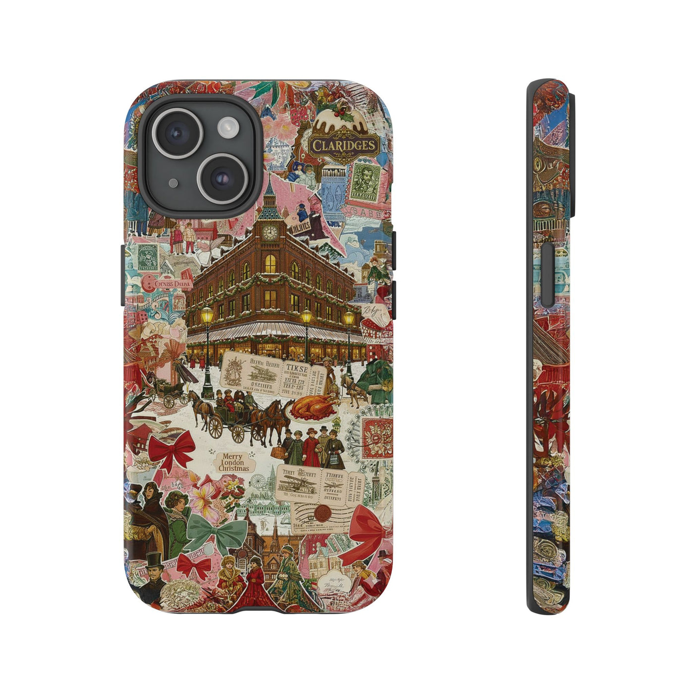 Aesthetic Tough London Coquette Collage Premium Phone Case - For iPhone 17 Pro Max iPhone 16 Pro iPhone 15 Iphone 14 Plus 13 Pro 12 11 10 XR - Studio40ParkLane