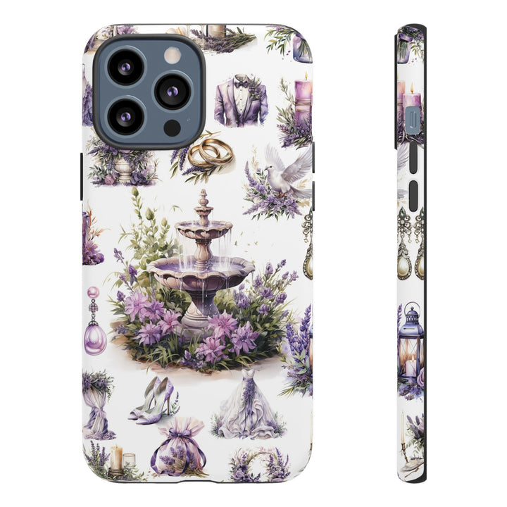 Impact Resistant, Lavender Wedding, Cute Phone Cases for Samsung S24, S23, S22, S21, IPhone 15 pro Iphone 14 pro Iphone 13 IPhone 12 Iphone 11 - Studio40ParkLane