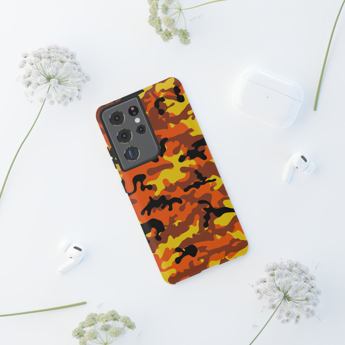 Impact Resistant, Fall camo Camouflage, Cute Phone Cases for Samsung S24, S23, S22, S21, IPhone 15 pro Iphone 14 pro Iphone 13 IPhone 12 Iphone 11