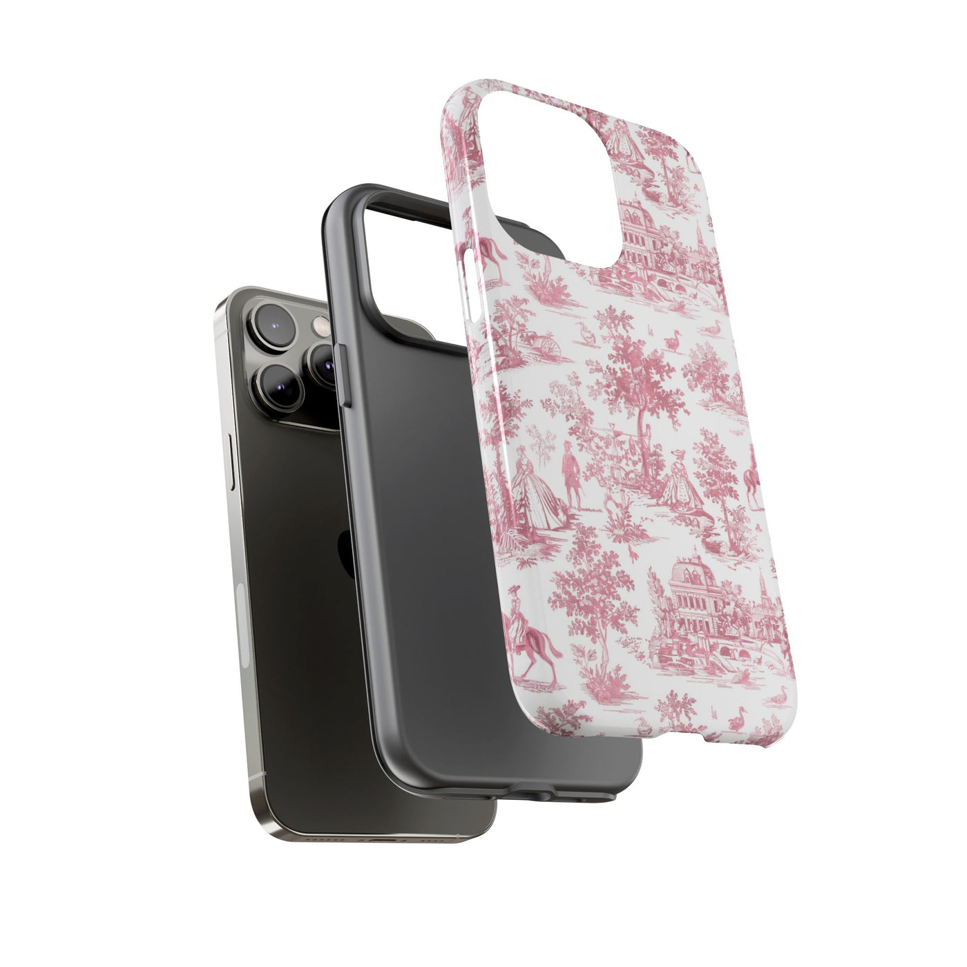 Premium Tough French Toile Gift for Her Cute Phone Cases for Samsung S25, S24, S23, S22, S21 Iphone, 16, 15, 14, 13, 12 Plus Max Pro Ultra - Studio40ParkLane