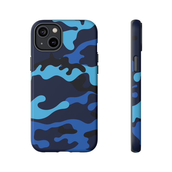 Cool Phone Case | Blue Camouflage, For iPhone 15 Case | iPhone 15 Pro Case, Iphone 14 Case, Iphone 14 Pro Max Case, Protective Iphone Case - Studio40ParkLane