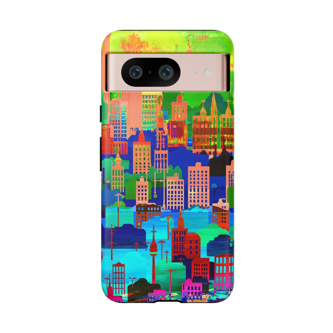 Cute Samsung Case | Cool Iphone Case | Summer City Skyline, Samsung S24, S23, S22, S21, IPhone 15 Case | Iphone 14 Case, Iphone 13 Case - Studio40ParkLane