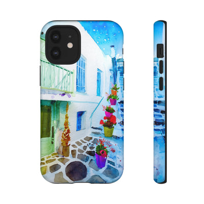 Impact Resistant, Greece House, Cute Phone Cases for Samsung S24, S23, S22, S21, IPhone 15 pro Iphone 14 pro Iphone 13 IPhone 12 Iphone 11