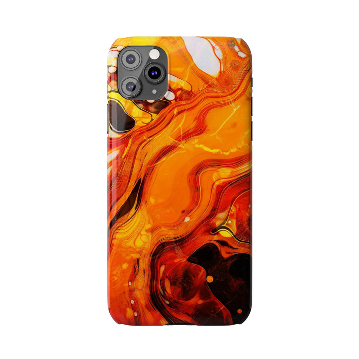 Slim Cute Phone Cases for Iphone - | iPhone 15 Case | iPhone 15 Pro Max Case, Iphone 14 Case, Iphone 14 Pro Max, Iphone 13, Marble Orange Yellow - Studio40ParkLane