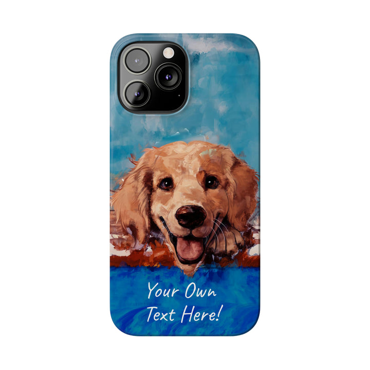 Slim Personalized Cute iPhone Cases - | iPhone 15 Case | iPhone 15 Pro Max Case, Iphone 14 Case, Iphone 14 Pro Max, Iphone 13, Golden Retriever Dog - Studio40ParkLane