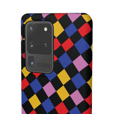 Colorful Checkerboard Cute Phone Case - Sleek Snap - for iPhone 16 15 14 13 12 11 Max Pro Plus Samsung Galaxy S24 S23 S22 S21 S20 Plus Ultra - Studio40ParkLane