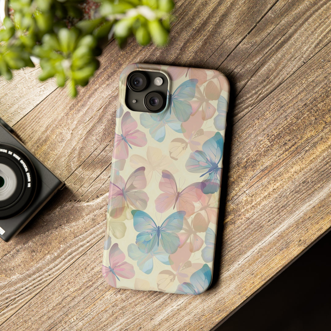 Slim Cute Phone Cases for Iphone - | iPhone 15 Case | iPhone 15 Pro Max Case, Iphone 14 Case, Iphone 14 Pro Max, Iphone 13, Summer Pastel Butterflies - Studio40ParkLane