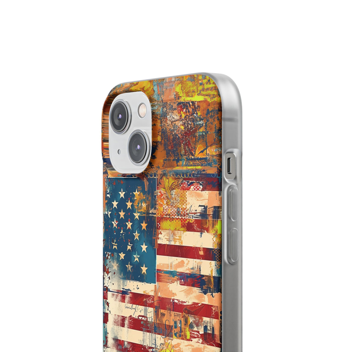 Cute Flexi Phone Cases, US Flag Abstract, Compatible with Samsung Galaxy S23, Samsung S22, Samsung S21, Samsung S20, Galaxy S20 Ultra