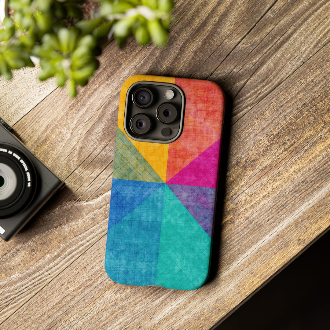 Impact Resistant, Colored Shapes, Cute Phone Cases for Samsung S24, S23, S22, S21, IPhone 15 pro Iphone 14 pro Iphone 13 IPhone 12 Iphone 11 - Studio40ParkLane