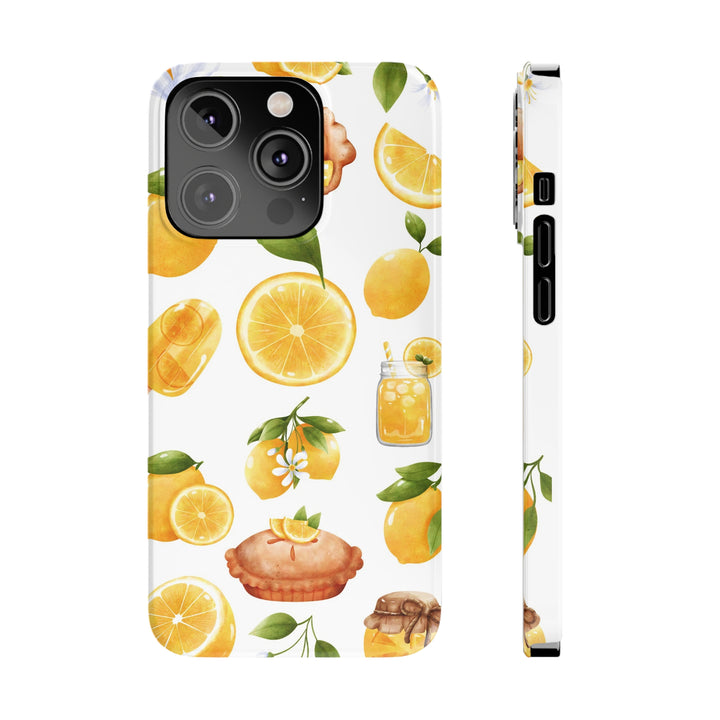 Slim Cute Phone Cases for Iphone - | iPhone 15 Case | iPhone 15 Pro Max Case, Iphone 14 Case, Iphone 14 Pro Max, Iphone 13, Summer Fruit Lemon - Studio40ParkLane