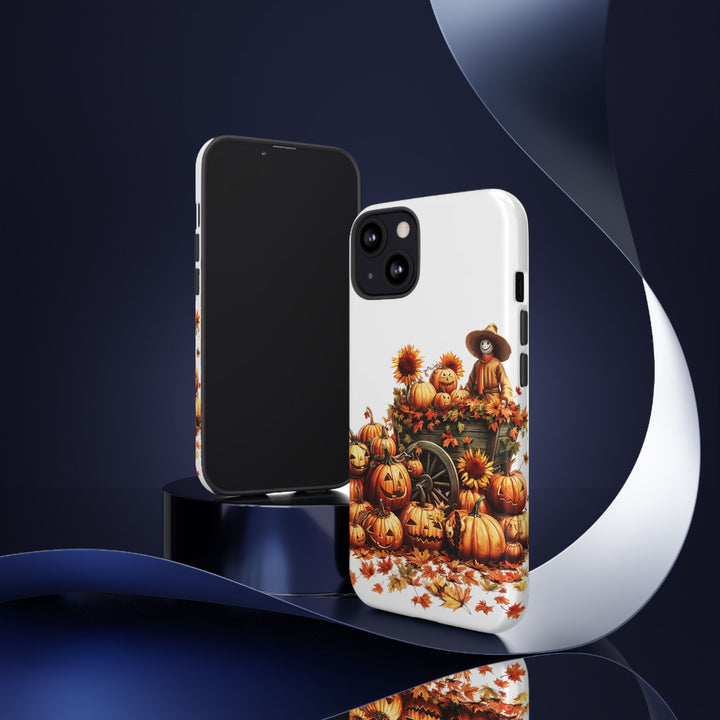 Impact Resistant, Fall Leaves Scarecrow, Cute Phone Cases for Samsung S24, S23, S22, S21, IPhone 15 pro Iphone 14 pro Iphone 13 IPhone 12 Iphone 11 - Studio40ParkLane