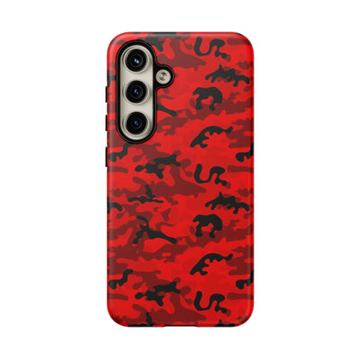 Impact Resistant, Red Camo Camouflage, Cute Phone Cases for Samsung S24, S23, S22, S21, IPhone 15 pro Iphone 14 pro Iphone 13 IPhone 12 Iphone 11