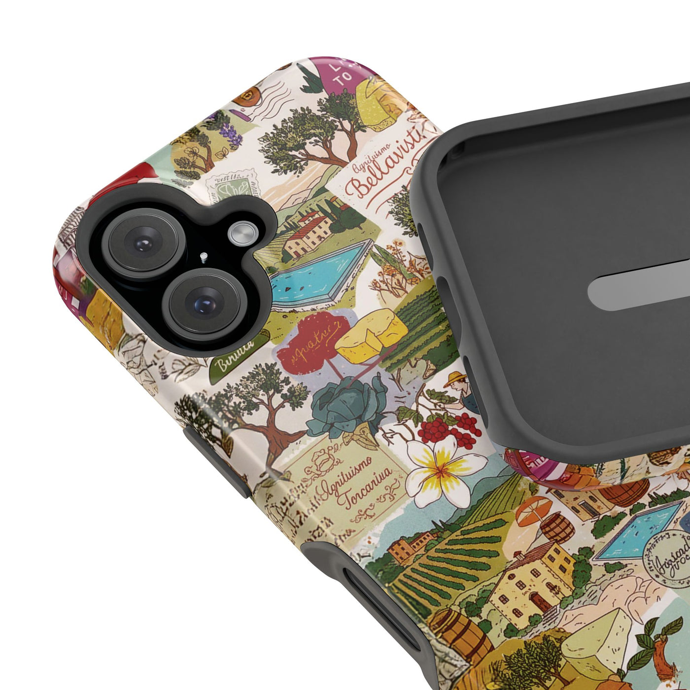 Italy Tuscany Coquette Collage Tough Magsafe Cute Phone Cases for Iphone | iPhone 17 Pro Max Case, Iphone 16, Iphone 15 14 13 12 11 10 9 - Studio40ParkLane