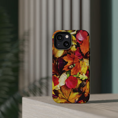 Aesthetic Tough Magsafe Fall Leaves Foliage Phone Case - For iPhone 17 Pro Max iPhone 16 Pro iPhone 15 Iphone 14 Plus 13 Pro 12 11 10 - Studio40ParkLane