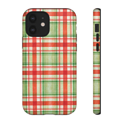 Aesthetic Tough Red Green Checkered Premium Phone Case - For iPhone 17 Pro Max iPhone 16 Pro iPhone 15 Iphone 14 Plus 13 Pro 12 11 10 XR XS - Studio40ParkLane