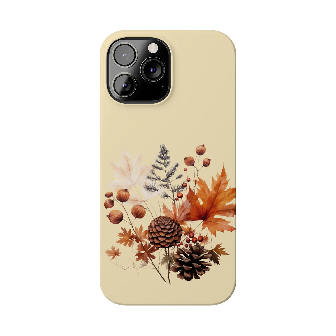 Slim Fall Leaves Foliage Cute Phone Cases for Iphone 16 | iPhone 15 Case | iPhone 15 Pro Max Case, Iphone 14, Iphone 14 Pro Max, Iphone 13, Slim Mom Dad Gift - Studio40ParkLane