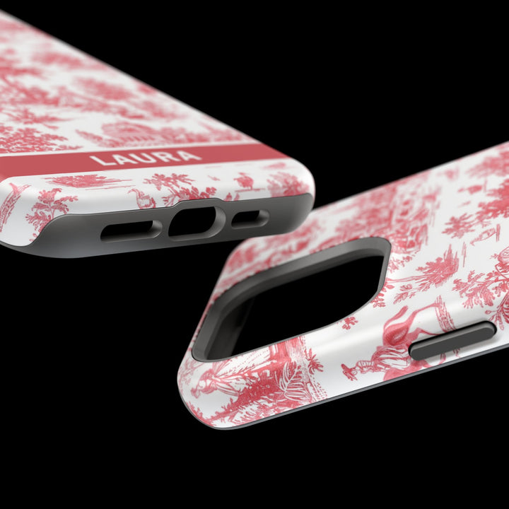 Magsafe French Toile Personalized Initial Custom Gift for Her Cute Phone Cases for Iphone 16 Pro Max | iPhone 15 Case | iPhone 15 Pro Max Case, Iphone 14, 13, 12, 11, 10, 8, 7 - Studio40ParkLane