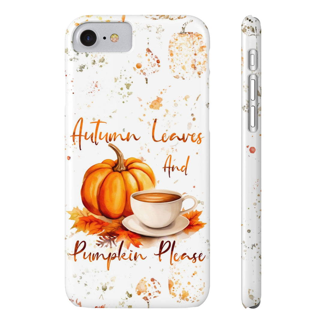 Slim Fall Leaves and Pumpkins Slim Cute Phone Cases for Iphone | iPhone 15 Case | iPhone 15 Pro Max Case, Iphone 14, Iphone 14 Pro Max, Iphone 13 - Studio40ParkLane