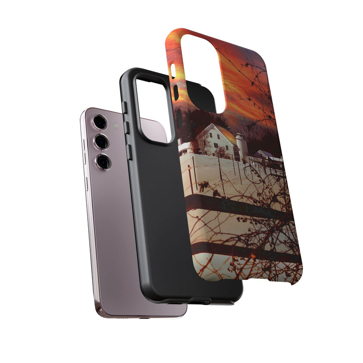 Impact Resistant, Winter Sunset Cute Phone Cases for Samsung S24, S23, S22, S21, IPhone 15 pro Iphone 14 pro Iphone 13 IPhone 12 Iphone 11 - Studio40ParkLane